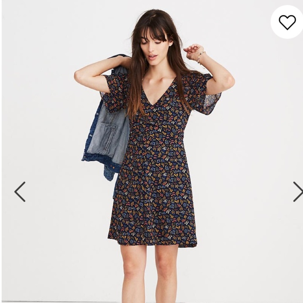 Madewell cross-front mini dress in garden party